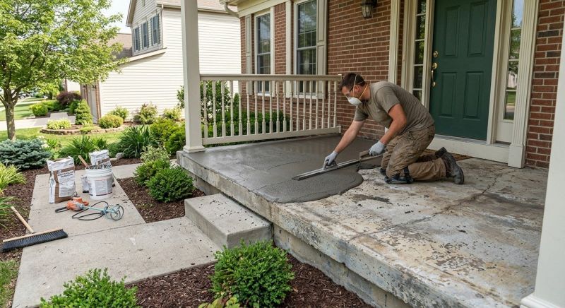 Concrete Porch Resurfacing in Miami Dade County, FL